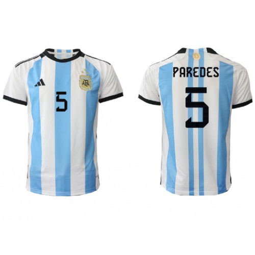 Argentina Leandro Paredes #5 Replika Hjemmebanetrøje VM 2022 Kortærmet